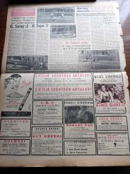 Ulus Gazetesi - 17 Mart 1957 - Kadın Kolları Kongresinde Kasım Gülek Seçim Çalışmalarına Hız Vermemiz Lazımdır Dedi - Hüseyin Cahit Yalçın - İstanbul Lig Lideri Galatasaray Hacettepe İle Berabere Kaldı - İzmir Vapurunun Kaptanı T. Candaş Suçlu Görülüyor - CHP'li İki Bayan Übeyde Elli İle Süheyla Poyrazoğlu Savcılığa Çağrıldı - Ankara Tabip Odası Başkanı Doktor Suphi Baykam Seçimlerimizin Doğruluğu Münakaşa Dahi Edilemez - İsmet İnönü'nün Zafer Gazetesi'nde Beyanatı - İngilterede 3 Milyon İşçi Greve Başladı - Devlet Kuşu Yazan Orhan Yazı Dizisi - Hicret Canbazoğlu - Gaz Ve Benzin Satışları Serbest Bırakılıyor - İsrail Gazze'ye Tekrar İşgal Edebilecek - Yakup Kadri Karaosmanoğlu - Silviya Kobay'ın Hikayesi Çizgi Roman - Baykara Hz. Süleymanın Taşı Çizgi Roman - Koç Otobüsleri - Ankara Makarnası - Ankaragücü Tek Golle Gençlerbirliğini Yendi - Çiftlik Söğütözü Arsaları - Sonsuz Aşk Renkli Sinemada - Eğin Gecesi Büyük Sinemada