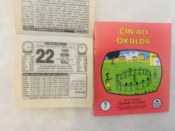 22 Ekim 1996 hediyelik orijinal Türkiye gazetesi takvim yaprağı (Cin Ali kitabı hediyeli:)