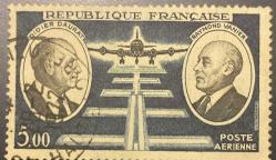 Fransa Pulu - France Stamp - Mektup Zarfından Kesilmiş  / Postadan Geçmiş Pul Filateli - 1977 Damgalı - DIDIER DAURAT - RAYMOND VANIER, 5.00 PARA - YABANCI PULLAR