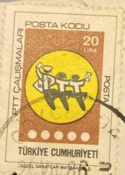 Mektup Zarfından Kesilmiş  / Postadan Geçmiş Pul Filateli - Damgalı - PTT ÇALIŞMALARI, 10 LİRA - Türkiye Cumhuriyeti