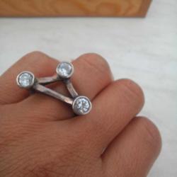 Tria Gümüş Kadın Yüzük,925 ayar,23 gram