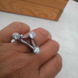 Tria Gümüş Kadın Yüzük,925 ayar,23 gram