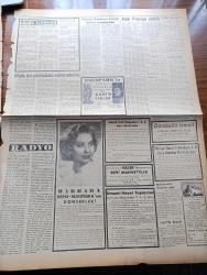 Ulus Gazetesi - 8 Mart 1957 - CHP Genel Başkanı İsmet İnönü İstanbul'da - Temsilciler Meclisinde Eisenhower Planı Tastik Edildi - E.O.K.A. İkinci Başkanı Gregoris Afxentu Dinamitle Nasıl Öldürüldü - İzmir Vapurunun Katili Hawel Lykes Amerika'ya Gidiyor - Gençlik Ve Fikir Ocaklarının Bir Seminerine İzin Verilmedi - İsrail Kuvvetleri Gazze'den Çekildi - Altıncı Filonun İstanbul'u Ziyareti - Devletkuşu Yazan Orhan Kemal Yazı Dizisi - Yeni Dünya Çizen Ferruh Doğan - Fransız Kuvvetleri 200 Cezayirli Daha Öldürdü - Yakup Kadri Karaosmanoğlu - Ahmet Şükrü Esmer - Senenin En Kuvvetli Komedisi Aşk Arabası Gölbaşı Sinemasında - Artvin 36 Yıl Önce Dün Kurtarılmıştı - Squibb İlaçları - Silviya Kobay'ın Hikayesi Çizgi Roman - Baykara Hz. Süleymanın Taşı - Barbara Hesse Bukowska'nın Konserleri - Yurdumuzun Medarı İftiharı Şahin Tekler Esenpark'ta - Sarı Kırmızı Takımlar Galatasaray Güneşspor Ve Göztepe'ye Nazar Mı Değdi - Vefa Stefan Kremen İsimli Bir Macar Mülteci İle Anlaştı - Sevim Tanürek