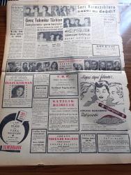Ulus Gazetesi - 8 Mart 1957 - CHP Genel Başkanı İsmet İnönü İstanbul'da - Temsilciler Meclisinde Eisenhower Planı Tastik Edildi - E.O.K.A. İkinci Başkanı Gregoris Afxentu Dinamitle Nasıl Öldürüldü - İzmir Vapurunun Katili Hawel Lykes Amerika'ya Gidiyor - Gençlik Ve Fikir Ocaklarının Bir Seminerine İzin Verilmedi - İsrail Kuvvetleri Gazze'den Çekildi - Altıncı Filonun İstanbul'u Ziyareti - Devletkuşu Yazan Orhan Kemal Yazı Dizisi - Yeni Dünya Çizen Ferruh Doğan - Fransız Kuvvetleri 200 Cezayirli Daha Öldürdü - Yakup Kadri Karaosmanoğlu - Ahmet Şükrü Esmer - Senenin En Kuvvetli Komedisi Aşk Arabası Gölbaşı Sinemasında - Artvin 36 Yıl Önce Dün Kurtarılmıştı - Squibb İlaçları - Silviya Kobay'ın Hikayesi Çizgi Roman - Baykara Hz. Süleymanın Taşı - Barbara Hesse Bukowska'nın Konserleri - Yurdumuzun Medarı İftiharı Şahin Tekler Esenpark'ta - Sarı Kırmızı Takımlar Galatasaray Güneşspor Ve Göztepe'ye Nazar Mı Değdi - Vefa Stefan Kremen İsimli Bir Macar Mülteci İle Anlaştı - Sevim Tanürek