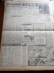 Ulus Gazetesi - 7 Mart 1957 - Devletkuşu Yazan Orhan Kemal Yazı Dizisi - Hüseyin Cahit Yalçın Yazı Dizisi - İsmet İnönü İstanbul'a Gitti - Ortadoğu'ya Amerikan Teminatı Kabul Edildi - İsrail Gazze'den Ayrıldı - Üsküdar Yangın Tehlikesi Atlattı - İstanbul CHP Geçici İl İdare Kurulu Teşkil Edildi-  Geceyarısı Bulvarda Rock'n Roll - Suriye Başbakanı Sabri El Aseli Milliyetçiler Hakkındaki Kararı Dün İmzaladı - Adalet'e Kaybeden Galatasaray Namağlup Unvanını Kaybetti - Çocuk Haklarını Müdafaa Cemiyeti - Muammer Aksoy - Garanti Bankası - İsim Konusu Gene Carmen Bir Musiki Tarihi - Türk Amerikan Kadınlar Derneğinin Yemekli Toplantısı - Yunan Kabinesi Kıbrıs'a Dair Siyaseti Oy Birliğiyle Onayladı - Birleşmiş Milletlerde Durum Yazan Bülent Ecevit - Dansöz Nana'nın Suçu Basına Girmiyor - Ankaragücü Dün Hilali 14 0 Yenerek Gol Rekoru Kırdı - Silviya Kobay'ın Hikayesi Çizgi Roman - Baykara Hz. Süleymanın Taşı - Buğday Bankası - Ankaragücü'lü Ertan Gol Krallığında Başta - Mim Uykusuz Karikatür