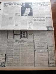 Ulus Gazetesi - 6 Mart 1957 - Devletkuşu Yazan Orhan Kemal Yazı Dizisi - Hüseyin Cahit Yalçın - İsrail Gazze'den Üç Haftada Çekilecek - İsrail'de Büyük Çapta Nümayişler Yapıldı - Suriyeli 2 Önemli Şahıs Hasan El Atraş ile Salah Çiçekli Bize Sığındı - Sırrı Atalay'ın Duruşması Iğdır Ağır Ceza'da Başladı - Süreyya Babür'ün İcat Ettiği Islıkla Motor Durduran Cihaz - Oktay Engin Selanikte Gıyaben Yargılanıyor - Ünlü Rus Yazarı Nicouline Ankara'da - CHP Genel Başkanı İsmet İnönü - Doktor Rebii Barkın'ın Broşürü Savcılık Tarafından Toplatıldı - Delilsiz İsnatlar Yazan Doçent Doktor Muammer Aksoy - Tanınmış Bir Kanser Uzmanı Evarts A. Graham Öldü - Canlı Köşkün Esrarı Yazan Bülent Ecevit - Migros'tan 30 Gram Kahve Almak İçin 10 Liralık Eşya Almak Şart - Yakup Kadri Karaosmanoğlu - Kazazedeler Adası Kefken - Cemal Nadir Güler - Silviya Kobay'ın Hikayesi Çizgi Roman - Baykara Hz. Süleyman Taşı Çizgi Roman - Ankara İstanbul Radyosu Programı - Galatasaray'ın Çetin Rakibi Adalet - Tülin Korman