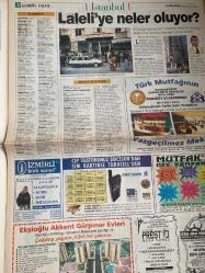 SABAH İSTANBUL GAZETESİ -8 Kasım 1997 -Erdal Bilallar-Ramazan yazgan-Filiz Güler-Şenol Bayraktar-Erol Evgin-Belediye altyapı koordinasyon ve planlama daire başkanı Mustafa Ilıcalı-Bülent İpek-Cemil İpekçi-Mehmet Cengiz-Ekin Cengiç-Faruk Cengiç-İpek Cengiç-Hayati kılıç-doktor Sercan—Nina ricci-seyran-Özbağ pardesü-İyibaş mobilya-ayşegül Çocuk yuvası-Soytürk Ferforje-Ege Penn-Özlem odabaşı bale kursu-hıncal Uluç-eczaneler-önemli telefonlar-İzmirli kürk Sarayı-Ekşioğlu akkent Gürpınar evleri-prestij moda kursu-özel Şişli eğitim merkezi-Sultanahmet tarihi Halk Köftecisi Selim Usta-Bülent tavlı—Ergün kıspet-beğendik alışveriş-cehennemden daha sıcak Volcano-Hamam-Beyaz stand up-İstanbul sinemaları-Anaconda-Kakara kikiri-Hız tuzağı 2-Jodie foster-Bir İstanbul masalı-Jerusalem-Cihan Ünal-Can Gürzap-Cüneyt türel-Nebahat Koç-Su Yücel-Zeynep arabacıoğlu-Itır Karabataylıoğlu-Modisan mobilya-Değirmencioğlu mobilya-Kucur ticaret mobilya-Kolsan koltuk
