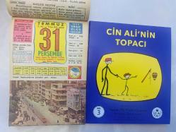 31 Temmuz 1986 hediyelik orijinal Ülkü takvim yaprağı (Cin Ali kitabı hediyeli:)