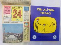 24 Haziran 1986 hediyelik orijinal Ülkü takvim yaprağı (Cin Ali kitabı hediyeli:)