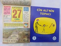27 Haziran 1986 hediyelik orijinal Ülkü takvim yaprağı (Cin Ali kitabı hediyeli:)
