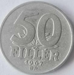 MACARİSTAN 1967   50 FILLER