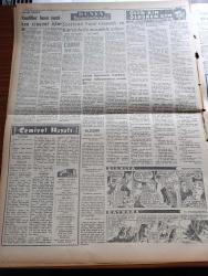 Ulus Gazetesi - 19 Şubat 1957 - Hüseyin Cahit Yalçın - Kıbrıs Meselesinin Birleşmiş Milletler Siyasi Komisyonunda Görüşülmesine Dün Başlandı - Yunan Tezini Çürüten Selim Sarper Yunanistan Bu Adayı Kana Bulamakta Dedi - Orhan Kemal'in Devletkuşu Romanı Yakında Ulus Gazetesinde - CHP Kırşehir Milletvekili Osman Alişiroğlu'nun Duruşması İçin Gizlilik Kararı Verildi - Kıbrıs Adasında Grevler - 1947'de Cezaevlerine Serbest Girilebilirdi - Metin Toker'e Açık Mektup Yazan Yakup Kadri Karaosmanoğlu - Tiyatro Köşesi Üçüncü Selim Yazan A. Cemal Arı - İngiliz Askerlerinin Almanya'dan Çekilmesi Heyecan Uyandırdı - Amerika'da Hayvanlar Sendikası Kuruldu - Demokrat Parti Eşya Piyangosu Biletleri Cebren Mi Satıldı - Silviya Kobay'ın Hikayesi Çizgi Roman - Baykara Hz. Süleymanın Taşı Çizgi Roman - Ölen Kim Öldüren Kim Bulgar Casusu Selmanof'un Maceraları Yazı Dizisi - FIFA Genel Sekreteri Kurt Gass Avrupa Türkiye'nin Avrupa Grubuna Alınmasını Arzu Ettiğini Bildirdi - Ankara Boks Takımı Kırıkkale'de