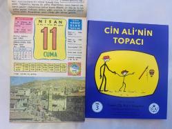 11 Nisan 1986 hediyelik orijinal Ülkü takvim yaprağı (Cin Ali kitabı hediyeli:)