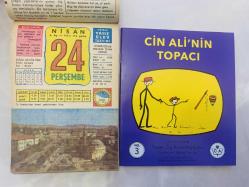 24 Nisan 1986 hediyelik orijinal Ülkü takvim yaprağı (Cin Ali kitabı hediyeli:)