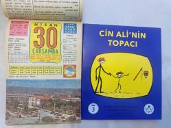 30 Nisan 1986 hediyelik orijinal Ülkü takvim yaprağı (Cin Ali kitabı hediyeli:)