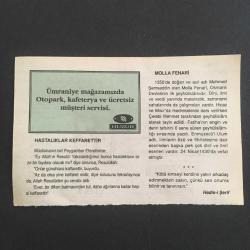 24 NİSAN 1997 -TAKVİM YAPRAĞI-DOĞUM GÜNÜ HEDİYESİ-HUZUR TAKVİMİ,MOLLA FENARİNİN DOĞUMU,OSMANLI RUS SAVAŞI,93 HARBİ,1877,YAVUZUN TAHTA ÇIKIŞI 1512,ÇOCUĞUNUZA İSİM,HASTALIKLAR KEFFERETTİR,MOLLA FENARİ