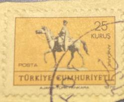 Mektup Zarfından Kesilmiş  / Postadan Geçmiş Pul Filateli - Damgalı - ATLI ATATÜRK ANKARA, 25 KURUŞ - Türkiye Cumhuriyeti