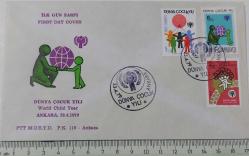 1979 DÜNYA ÇOCUK YILI FDC İLK GÜN ZARFI ORİJİNAL NADİR MÜHÜRLÜ Ş2TT2 NADİR