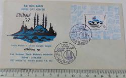 1978 'EDİRNE 78' POSTA PULLARI II.ULUSAL GENÇLİK SERGİSİ HATIRA BLOĞU FDC İLK GÜN ZARFI ORİJİNAL NADİR MÜHÜRLÜ VV1 ORİJİNALİ NADİRDİR