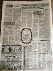 YENİ SABAH GAZETESİ  16 NİSAN 1961 YIL :23 SAYI :7635------Krediler yeni şekle bağlanıyor --Asi uçaklar Havana 'yı  bombaladı --Cemal Gürsel dün İstanbul  da  dolaştı --5 Kişi dumandan boğularak  öldü --M.I.Kızıloğlu  Vatikan Elçiliğine  tayin edildi ---İstanbul  rafinesi Türk  işçilerin  bir zaferidir ---Kitaplıklı  Kahve :Siyavuşgil --Afrika da  hürriyet eski , tehlikeli  örf  ve adetleri hortlamasına yol açıyor ---Amerika  neden  geri kaldı ?--Sinema :Köprü, Suç Altında ---Galatasaray  ,Beykoz 'u  bozguna uğrattı :5-0---Tek puan a Feriköy  değil Beşiktaş razı oldu ---Alsancaklar  stadında  puanlar  paylaşıldı --Genç Milliler  Yurda Döndü ---