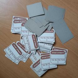 Vintage... Koleksiyonluk, Bakkal Fiyat Etiketi Kartonu.