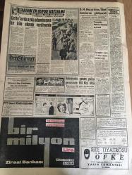 YENİ SABAH GAZETESİ  10 NİSAN  1961 YIL :23 7929---Partiler  yeni yurt gezileri hazırlıyor --Alican ,AP kurulmasa daha  iyi olurdu ,dedi ---Etibank , bazı  sahalara yeni yatırımlar  yapıyor --Ankara da ki Kıbrıslılar  Makarios  'u Protesto Etti ---Sadıkzade şilepinde  kaçak  altın  bulundu --Eichmann  davası  yarın başlayacak --Konya yolundaki trafik kazasında beş kişi öldü ---Kuyruklar kendiliğinden düşer :Siyavuşgil ---B.M  Macaristan  ,Tibet Konularını Görüşecek --Şehir Tiyatrosu :Davet ----Beşiktaş ,PTT 'yi de rahat yendi :4-2--Galatasaray Atina da 1-0 galip geldi ---A.Gücü,G.Birliği önünde galibiyeti kaçırdı  :1-1---Şekerhilal  penaltı  golüyle Beykoz dan  bir puan  aldı  :1-1---Balkan  krosta  milli takımımız  üçüncü oldu ---Göztepe :2 İz.Spor :1----