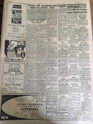 YENİ SABAH GAZETESİ  10 NİSAN  1961 YIL :23 7929---Partiler  yeni yurt gezileri hazırlıyor --Alican ,AP kurulmasa daha  iyi olurdu ,dedi ---Etibank , bazı  sahalara yeni yatırımlar  yapıyor --Ankara da ki Kıbrıslılar  Makarios  'u Protesto Etti ---Sadıkzade şilepinde  kaçak  altın  bulundu --Eichmann  davası  yarın başlayacak --Konya yolundaki trafik kazasında beş kişi öldü ---Kuyruklar kendiliğinden düşer :Siyavuşgil ---B.M  Macaristan  ,Tibet Konularını Görüşecek --Şehir Tiyatrosu :Davet ----Beşiktaş ,PTT 'yi de rahat yendi :4-2--Galatasaray Atina da 1-0 galip geldi ---A.Gücü,G.Birliği önünde galibiyeti kaçırdı  :1-1---Şekerhilal  penaltı  golüyle Beykoz dan  bir puan  aldı  :1-1---Balkan  krosta  milli takımımız  üçüncü oldu ---Göztepe :2 İz.Spor :1----