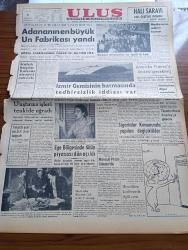 Ulus Gazetesi - 5 Şubat 1957 - Adana'nın En Büyük Un Fabrikası Yandı - İzmir Gemisinin Batmasında Tedbirsizlik İddiası Var - Amerikan Kız Koleji - Metropolitan Operasının Meşhur Sopranosu Maria Callas - Mareşal Petch Ankara'da - Cezayir Meselesi Birleşmiş Milletlerde Amerika Fransa'yı Destekleyecekmiş- Batı Almanya Devlet Başkanı Theodor Heuss Amerika'ya Gidecek - Ege Bölgesinde Tütün Piyasası Dün Açıldı - Saman Yüklü Kağnı Yazan Fikret Otyam Yazı Dizisi - Birleşmiş Milletlerin Geri Çekilme Kararını İsrail Altıncı Defa Reddetti - Ünlü Rejisör Mox Ophuls Ağır Hasta - Ürdün Komünizme Karşı Cephe Alıyor - Büyük Sanatçı Cecil De Mille'in Bağışı - Silviya Yüzme Havuzunda Çizgi Roman - Baykara Hz. Süleymanın Taşı - Bugünkü Dünyada Sağ Ve Sol Nedir - Ölen Kim Öldüren Kim Bulgar Casusu Selmanof'un Maceraları Yazı Dizisi - Ortadoğu'da Mültecilerin Durumu - Serbest Güreş Dünya Şampiyonası 1 2 3 Haziran'da Yapılıyor - Kırıkkale Kupasını Eskişehir Aldı - Galatasaray Kaptanı Turgay Şeren