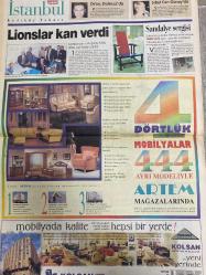 SABAH İSTANBUL GAZETESİ -26 Ekim 1997 -Erdal Bilallar-Ramazan yazgan-Filiz Güler-Şenol Bayraktar-Atatürk’ün İstanbul günleri-ünlü modacı Yonca Ebuzziya-İstanbul Valisi Kutlu aktaş-Dominos pizza Türkiye’de bir yaşında-esmer mobilya-hıncal Uluç-Özbağ pardesü-Bülent ipek-İbrahim Tatlıses-Ali poyrazoğlu-Ajda Pekkan-yaprak Özdemiroğlu—Günay Restaurant-Ventuno-Pimiapen-Ayşegül Çocuk yuvası ve kulübü-Altan eraslan-Sinan Özedincik-Uzman Dr.Osman Erk-Mustafa Kaya-Birsel Sancar-Emine Akkuzu-Göz grup-hız tuzağı 2-Masumiyet-Bir İstanbul masalı-istasyon sanat merkezi-Ferhangi şeyler 1260. oyun--Özlem odabaşı bale kursu-james bond--Kemal Yıldırım-Özkan Binol-Tuzak-Harrison Ford-Boğaziçi mobilya-bu filmi görmüştüm--Semih yener Modelist kursları-Zeki Müren için bir demet yasemen-hamam-bazıları sağ kaldı-nöbetçi eczaneler-rezervasyon-Ekşioğlu akkent Gürpınar evleri-Doğan mobilya-mavi bisiklet Çocuk kulübü-Serdar Ortaç-Sibel Can--Sultan Uçar-Artem mağazaları-Kolsan koltuk