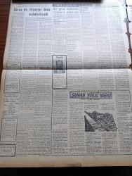 Ulus Gazetesi - 27 Ocak 1957 - Saman Yüklü Kağnı Yazan Fikret Otyam Yazı Dizisi- Pakistan'da Matem Nehru'nun Resimleri Yakıldı - Nizip'te  Kaçakçılarla Çarpışmalar Oldu -  Ortadoğu'ya Dair Amerikan Dışbakanı Dulles'in Sözleri - Türk İran Ticaret Anlaşması - Amerika'da Yakalanan Rus Casusları - Yakup Kadri Karaosmanoğlu Yazı Dizisi -73 Yaşına Basan Bir İrfan Yuvası İstanbul Erkek Lisesi - Birleşmiş Milletler Genel Sekreterinin Raporu İsrail'i Memnun Etmedi - Buğday Bankası - Yapı Ve Kredi Bankası - Şekerbank - Kral Suud Amerika Yolunda - Silviya Yüzme Havuzunda Çizgi Roman - Baykara Hz. Süleymanın Taşı Çizgi Roman -Çehov'dan Bir Hikaye Çeviren Leyla Dursunoğlu - Austria'lılar Dün Demirspor'u 2 1 Yendi - Bükreş Karması Dün İzmir'de Galip - Galatasaray Dün Liderliği Kaybetti - Fenerbahçe'nin Ve Milli Takımın Yemek Direği Dev Basketbolcu Altan Dinçer - Zeki Müren'in Eşsiz Eseri Berduş Büyük Ve Nur Sinemalarında - Cavga Dans Öğretim Stüdyosu - Yenişehir Ve Keçiören Galip - Ankara Karması