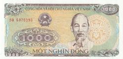 Vietnam, 1000 Dong, Çil. 1988 Basımlı