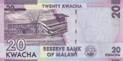 Malawi, 20 Kwacha, Çil, 2016 basımlı