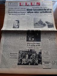 Ulus Gazetesi - 4 Nisan 1949 - Profesör Doktor Yavuz Abadan Köşe Yazısı - Avrupa İktisadi İşbirliği İdaresinin Yıldönümünde Devlet Bakanı B. Nurullah Esat Sümer Bir Mesaj Yayınladı - Marshall Planından Yardım Kömür Havzamıza Bu Yıl On Milyon Dolar Sarfedilecek - Güreşçilerimiz 8 0 Galip Geldi - İsrail Ürdün Mütarekesi Dün İmzalandı - Bayındırlık Bakanı B. Şevket Adalan'ın Demeci Yeni Porsuk Barajı Vazifesini Yapmıştır - Kaçırılan Kızlar Yazan Gerard Fairlie Yazı Dizisi - - İsviçre Silahlı Bir Tarafsızlık Güdecek - Beşiktaş Vefa'yı 1 0 Yendi - B. Cevdet Kerim Nazilli Fahri Hemşehrisi Seçildi - Suriye Hükümeti Başkanı Albay Hüsnü Zaim De Komünistlere Aman Vermeyecek - Airmec İngiliz Radyoları - Mithat Fenmen Konseri - Austin Otomobil - Ahmet Aypar Türkiye Maraton Rekoru Kırdı - Suriye Milli Takımı Geliyor - Birinci Ve Üçüncü Küme Puan Cetveli - Mülkiye Kupası