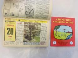 Efemera - 20 Ağustos 1974 hediyelik orijinal Hürriyet takvim yaprağı (Cin Ali kitabı hediyeli:) - kitantik - kitaLog