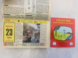 23 Ağustos 1974 hediyelik orijinal Hürriyet takvim yaprağı (Cin Ali kitabı hediyeli:)