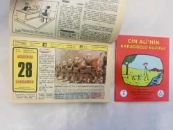 28 Ağustos 1974 hediyelik orijinal Hürriyet takvim yaprağı (Cin Ali kitabı hediyeli:)