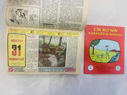 31 Ağustos 1974 hediyelik orijinal Hürriyet takvim yaprağı (Cin Ali kitabı hediyeli:)