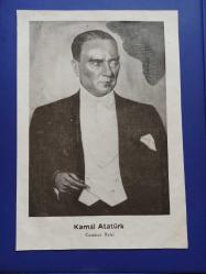 Eski Atatürk posteri Cumhur Reisi 22-15cm