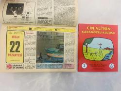 22 Nisan 1974 hediyelik orijinal Hürriyet takvim yaprağı (Cin Ali kitabı hediyeli:)