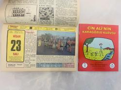 23 Nisan 1974 hediyelik orijinal Hürriyet takvim yaprağı (Cin Ali kitabı hediyeli:)