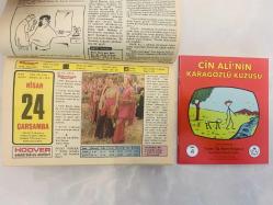 24 Nisan 1974 hediyelik orijinal Hürriyet takvim yaprağı (Cin Ali kitabı hediyeli:)