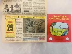 29 Nisan 1974 hediyelik orijinal Hürriyet takvim yaprağı (Cin Ali kitabı hediyeli:)