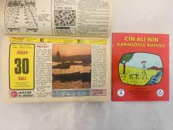 30 Nisan 1974 hediyelik orijinal Hürriyet takvim yaprağı (Cin Ali kitabı hediyeli:)