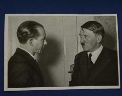 Almanya Adolf Hitler Litho baskı fotoğraf propaganda içerikli 12-8cm
