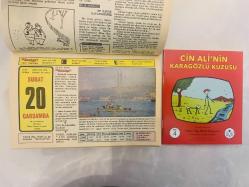 20 Şubat 1974 hediyelik orijinal Hürriyet takvim yaprağı (Cin Ali kitabı hediyeli:)