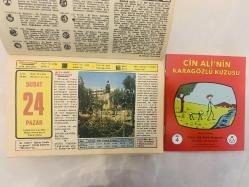 24 Şubat 1974 hediyelik orijinal Hürriyet takvim yaprağı (Cin Ali kitabı hediyeli:)