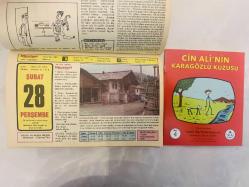 28 Şubat 1974 hediyelik orijinal Hürriyet takvim yaprağı (Cin Ali kitabı hediyeli:)