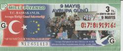 Milli Piyango Bileti: 9 Mayıs 2010, G, (1/4) Dörtte Bir Bilet - Avrupa Günü