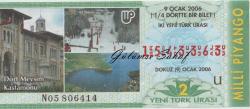 Milli Piyango Bileti: 9 Ocak 2006, U, (1/4) Dörtte Bir Bilet - Dört Mevsim Kastamonu