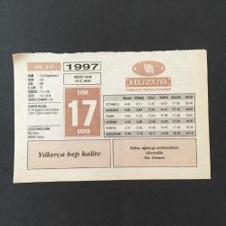 7 EKİM 1997 -TAKVİM YAPRAĞI-DOĞUM GÜNÜ HEDİYESİ-HUZUR TAKVİMİ,İLK TÜRK TUGAYININ KOREYE ÇIKMASI,1950,EDİSONUN ÖLÜMÜ 1931,ÇOCUĞUNUZA İSİM,ÖZÜR DİLEMEK AYIP DEĞİLDİR,HORLAMA